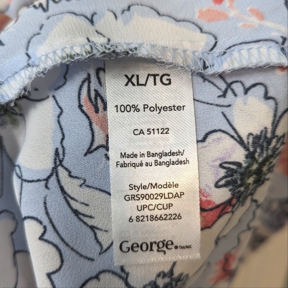 Floral Cami Blouse by George, XL - Picture 4 of 5